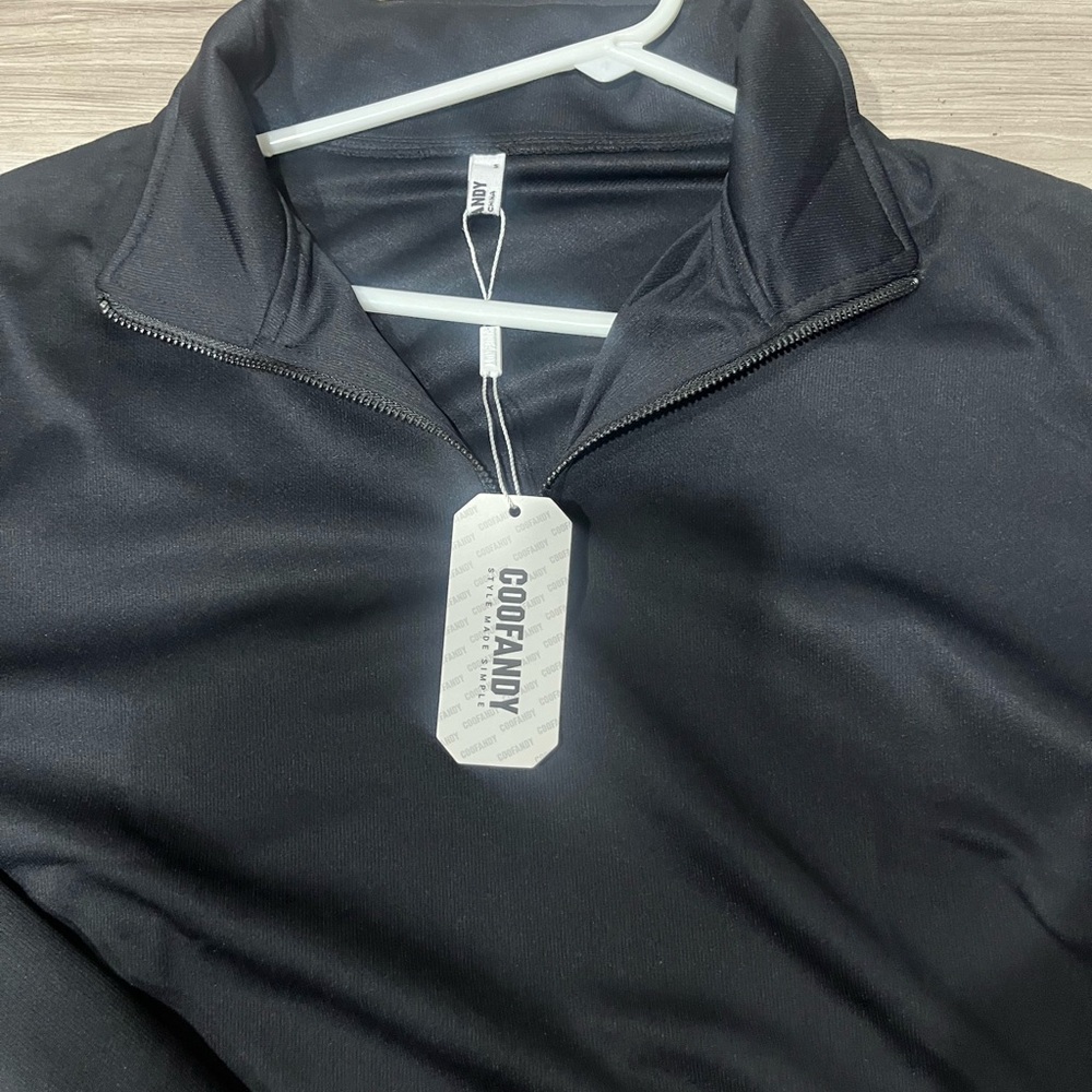 Coofandy Black Quarter-Zip Pullover - image 1